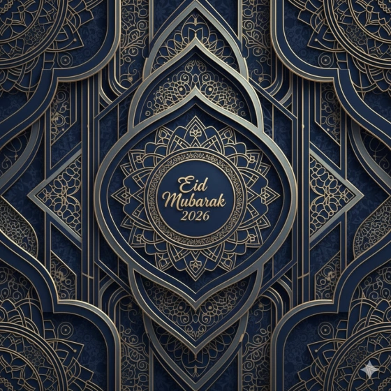 High‑Resolution Eid Mubarak 2026 Wallpaper Style Image