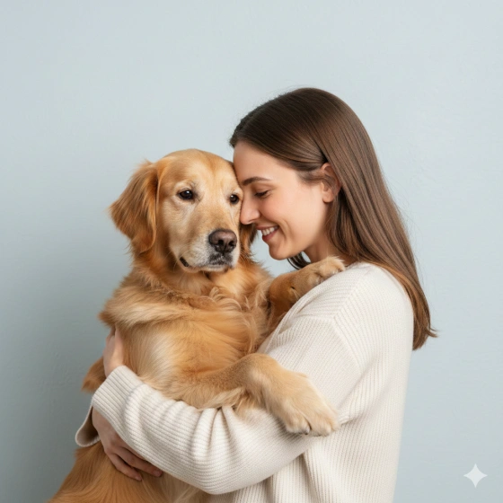 Real‑Life Camera Look Dog and Human Image