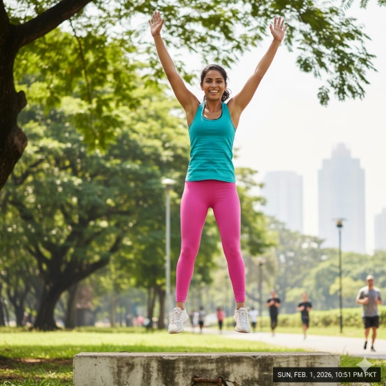15. Outdoor Gym Workout Look with Healthy Vibes