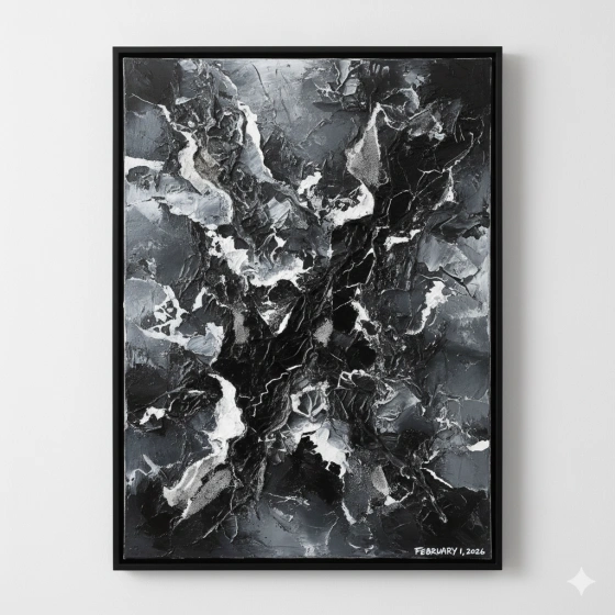 Textured Abstract Art Prompt with Depth