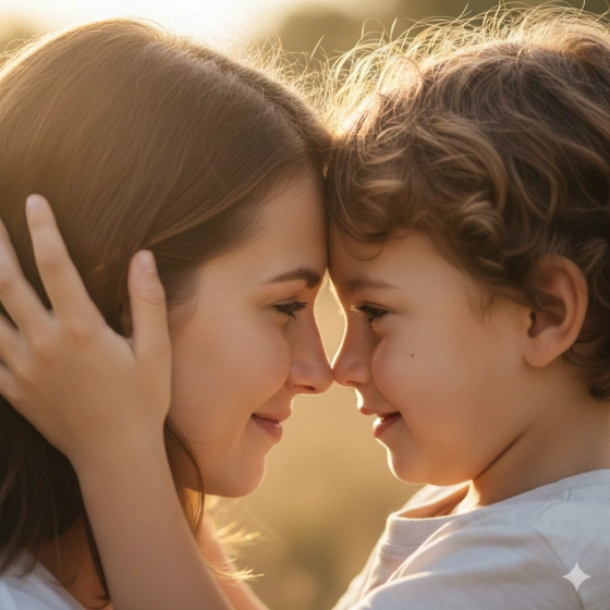16. Close‑Up Mother and Son Emotional Shot