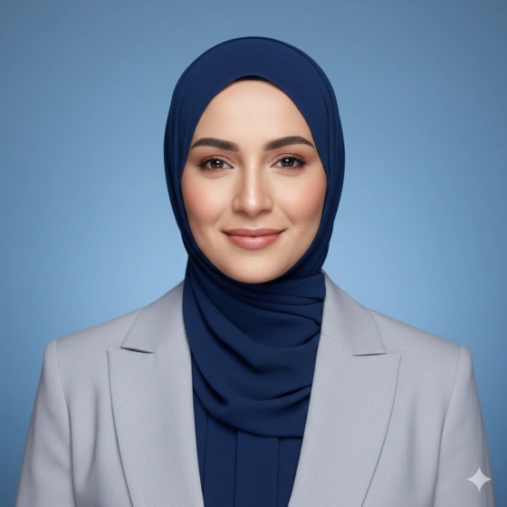 15. Professional Muslim Woman Headshot with Calm Mood