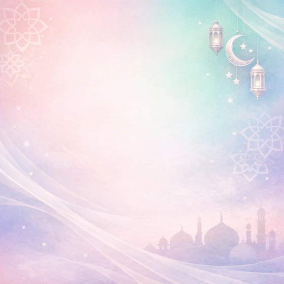 Soft Pastel Ramadan Mubarak 2026 Background Design