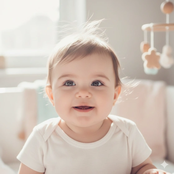 Cute Baby Girl Instagram‑Style Portrait