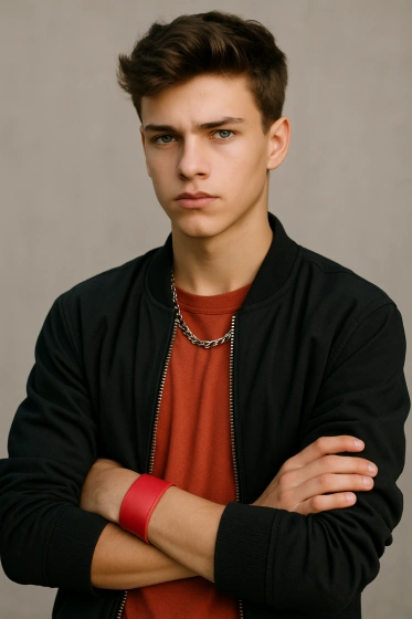 Confident Teen Boy Attitude Portrait Prompt