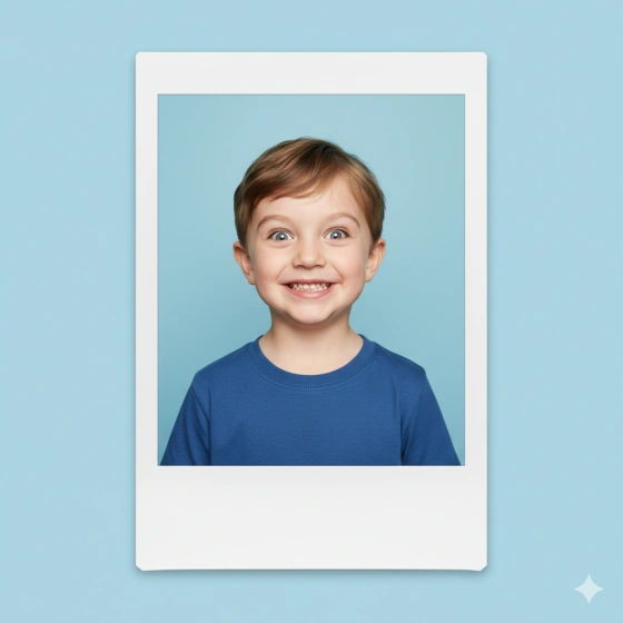 Minimal Background Polaroid Prompt for Younger Self