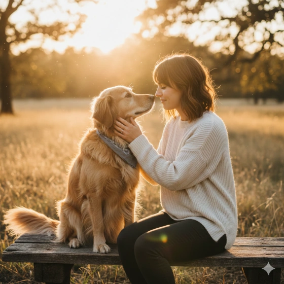 Emotional Bond Photo of Dog and Owner