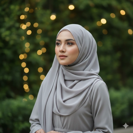 14. Elegant Hijab Portrait with Subtle Background Blur