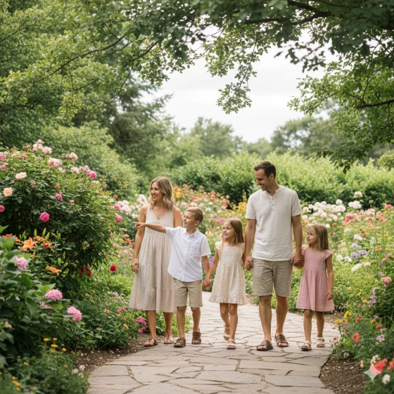 12. Outdoor Garden Family Photo Prompt