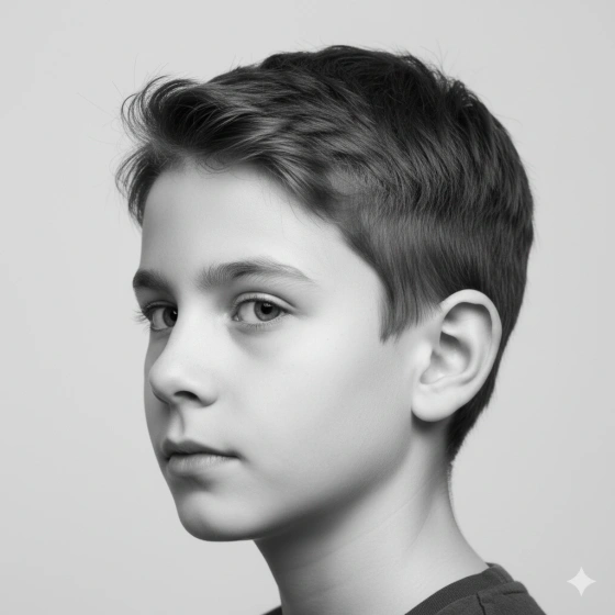 Minimal Black and White Boy Profile Picture Style