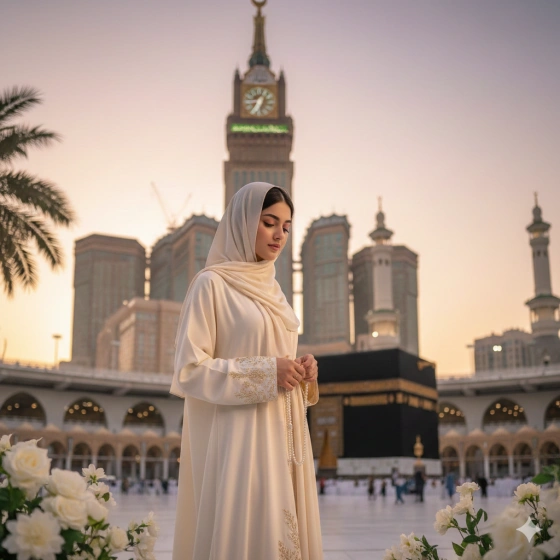 25 Beautiful Gemini AI Prompts for Makkah Madina Girl with Modest and Spiritual Aesthetic