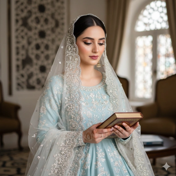 12. Traditional Nikkah Bride Pakistani Style