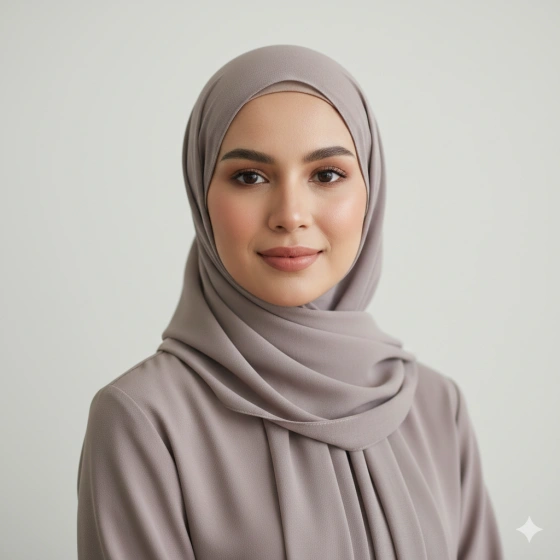 6. Elegant Muslim Woman Photo with Simple Makeup and Natural Look
