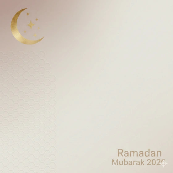 Minimalist Ramadan Mubarak 2026 Aesthetic Background