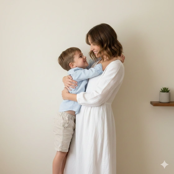 21. Simple and Clean Mother and Son Composition