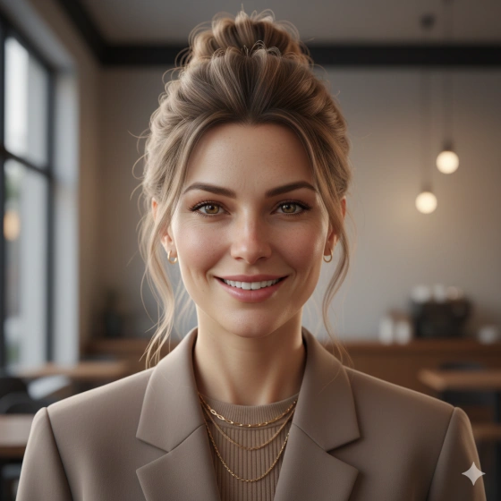 23. Stylish Woman Portrait with Realistic AI Details