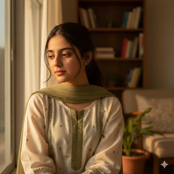 Pakistani Girl Portrait with Soft Natural Lighting