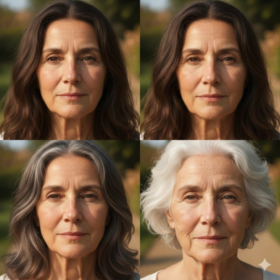 High-Detail Age Progression Portrait with Natural Lighting