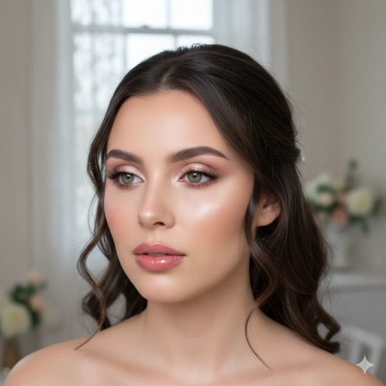 8. Bridal‑Inspired Soft Makeup Look