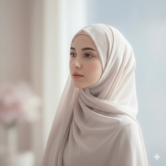 23. Soft Light Portrait of Muslim Woman with Peaceful Vibes