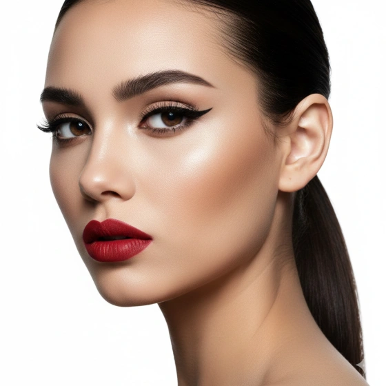 7. Studio‑Style Makeup Look with Clean Background
