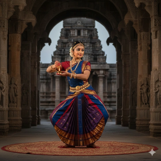 Graceful Indian Girl Photo with Cultural Aesthetic