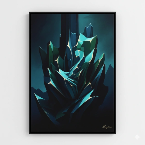 Abstract Art Prompt with Light and Shadow Play