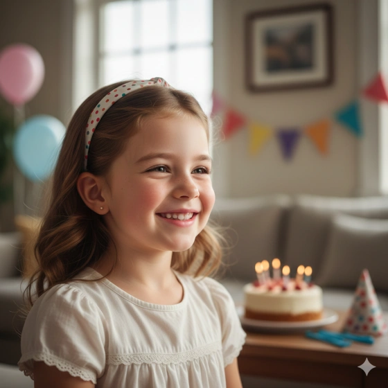 Realistic Birthday Girl AI Photo with Natural Details