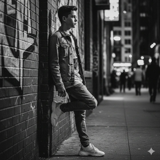 25 Powerful Gemini AI Prompts for Boys Black and White Photos with Bold Aesthetic