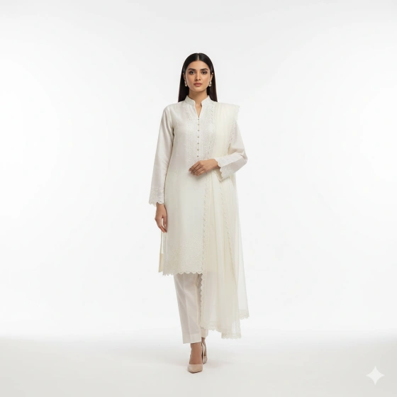 21. Classic Pakistani Fashion Look with Clean Aesthetic