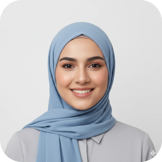 18. Clean and Simple Muslim Woman Profile Picture Prompt