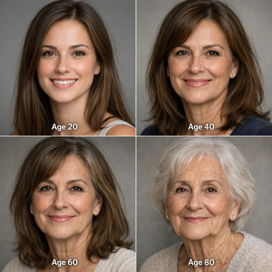 Future Age Prediction Style AI Portrait Prompt