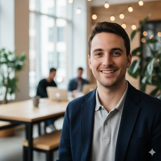 13. Casual‑Professional LinkedIn Photo with Soft Lighting