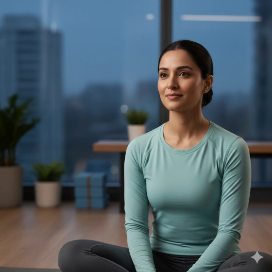 10. Healthy Gym Lifestyle Portrait with Soft Shadows