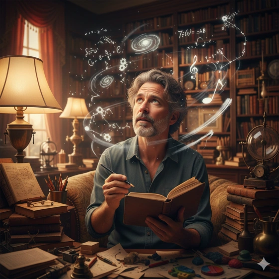 Creative Thinker Man Conceptual Portrait