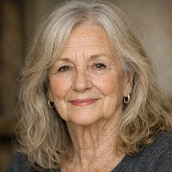 Realistic Senior Portrait Generated from Young Face
