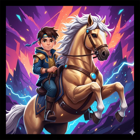 24. Trending AI Boy Horse Riding DP Prompt