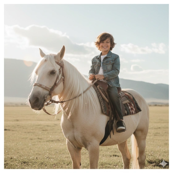 20. Boy Horse Riding Image Prompt for Instagram Trend
