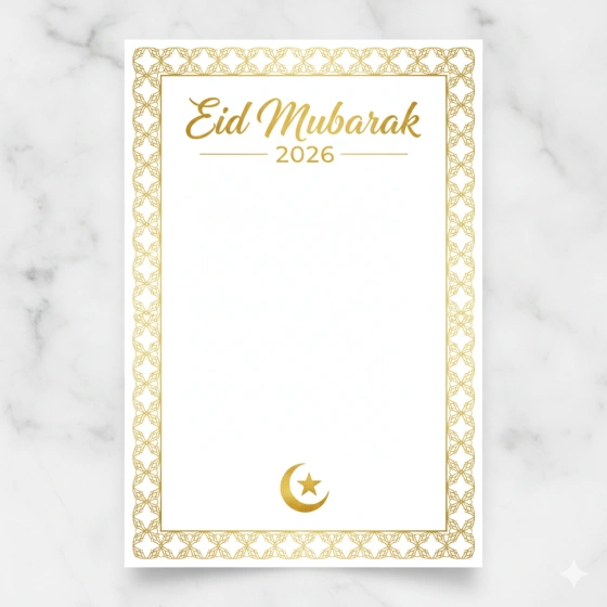 Elegant Eid Mubarak 2026 Design for Digital Cards