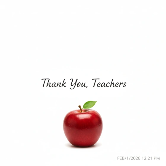 21. Minimalist Teacher Day Image with Gratitude Theme