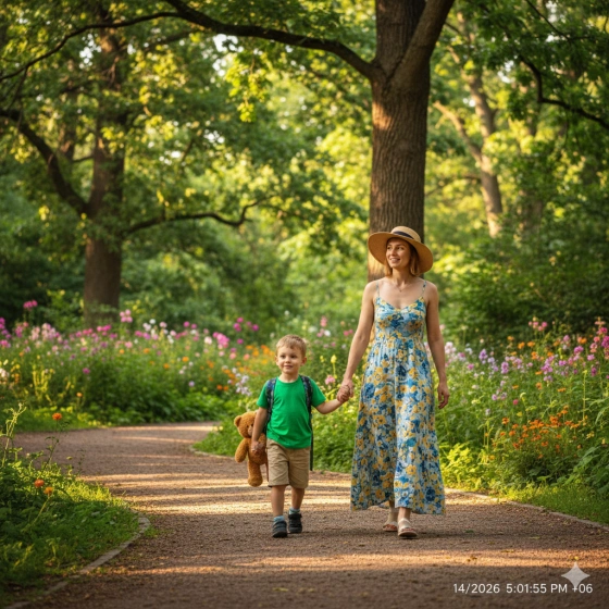 5. Outdoor Lifestyle Photo of Mother and Son Together