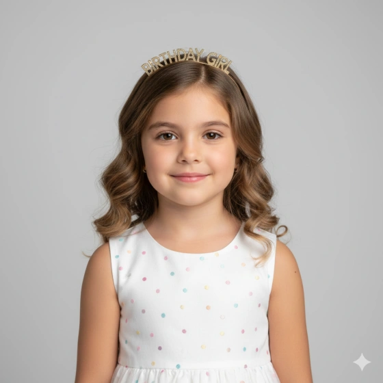 Simple and Clean Birthday Girl Studio Portra