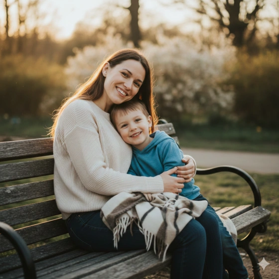 24. Family‑Style Mother and Son Portrait