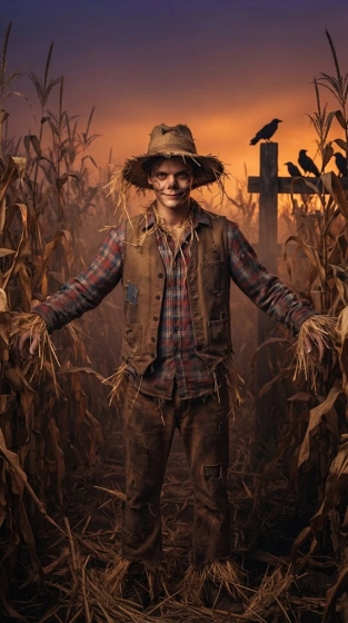 Scarecrow in a Cornfield at Dusk
Prompt
Copy