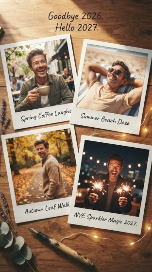 Goodbye 2026, Hello 2027 Polaroid Collage
