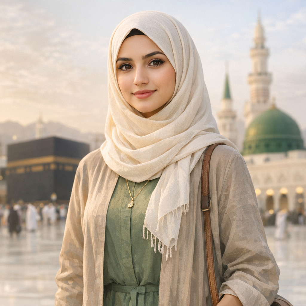 Trending Gemini AI Prompt for Makkah Madina Girl (Respectful Style)