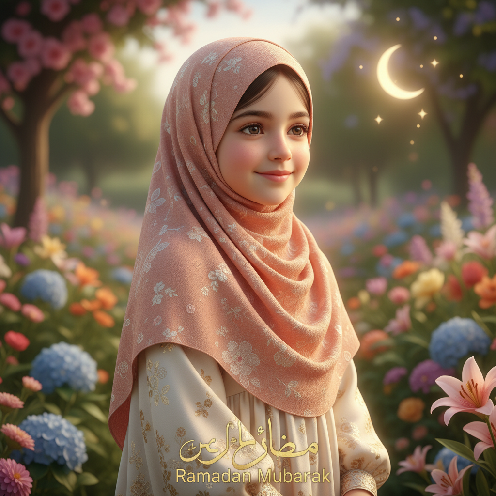 High‑Quality Cute Ramadan DP Girl for WhatsApp