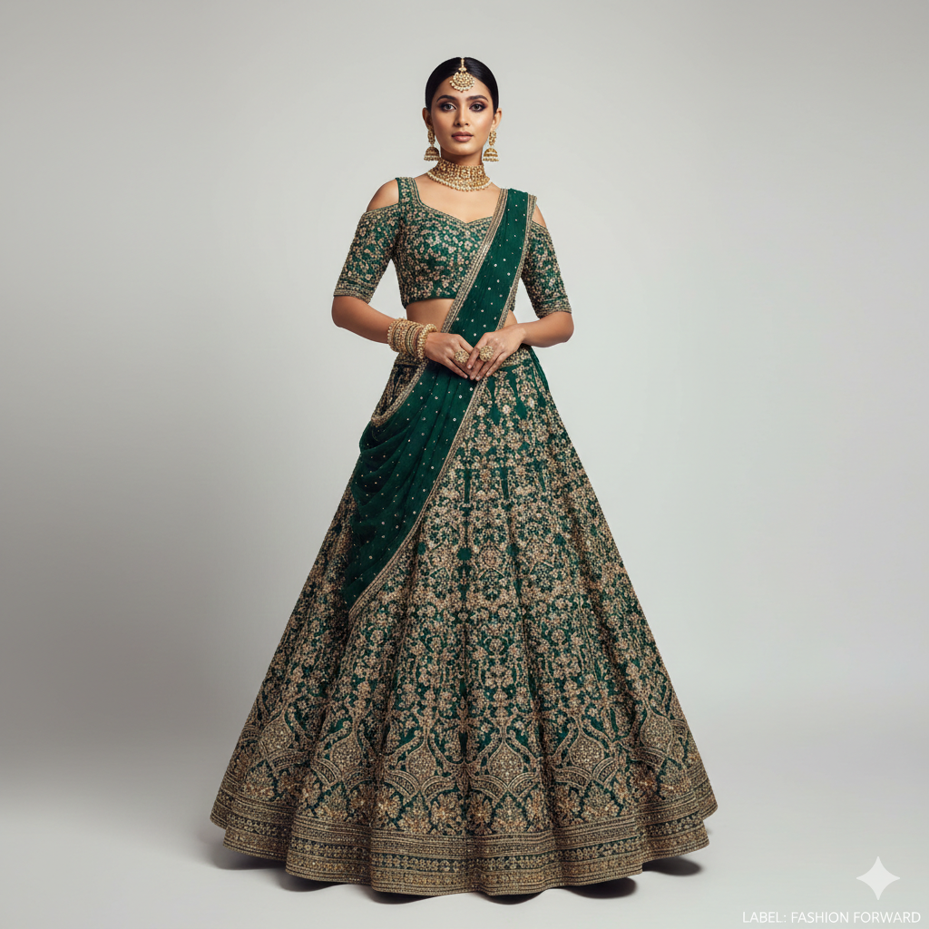 20. Studio Portrait of Girl in Lehenga with Premium Look