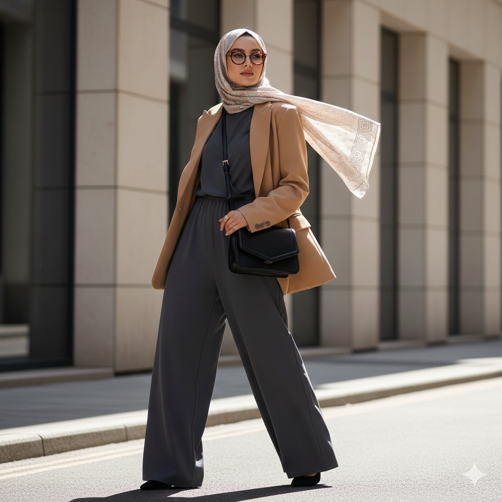 9. Modern Modest Fashion Portrait of Muslim Woman
