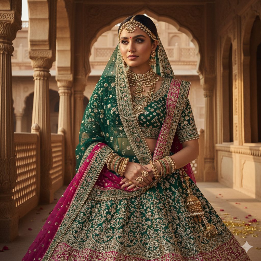 16. High‑Detail Realistic Girl in Lehenga AI Photo